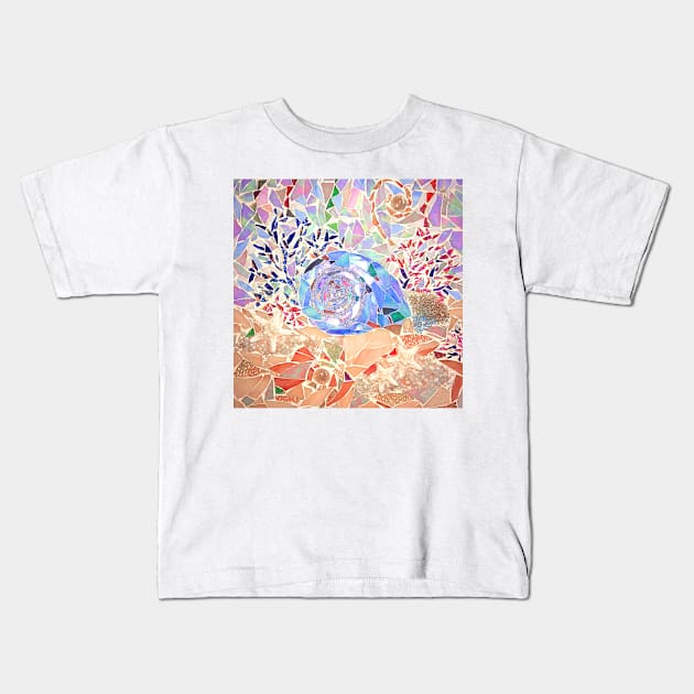 Seashell & Coral Mosaic 2 Kids T-Shirt by janmarvin